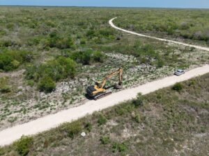Imagen de los avances d eobra de los terrenos en venta Gran Telchac