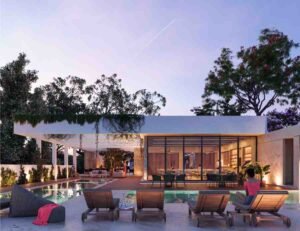 Vista Casa club de los terrenos en venta Gran Telchac