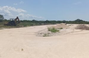 Imagen de los avances d eobra de los terrenos en venta Gran Telchac