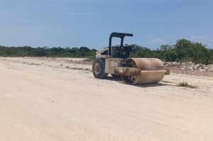 Imagen de los avances d eobra de los terrenos en venta Gran Telchac